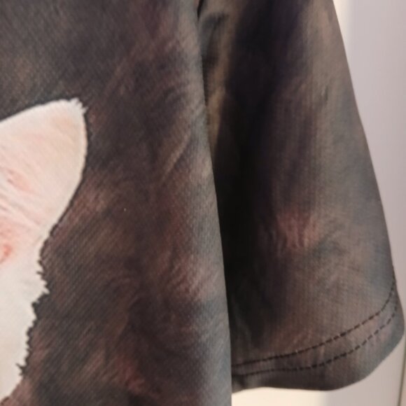 Yin Yang Black White Kitty Short Sleeve Tee SZ XL NWOT - Picture 4 of 6